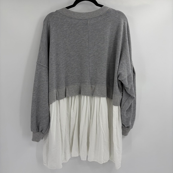 Arula plus size oversized white grey casual trendy sweatshirt dress size 1x - Picture 8 of 14